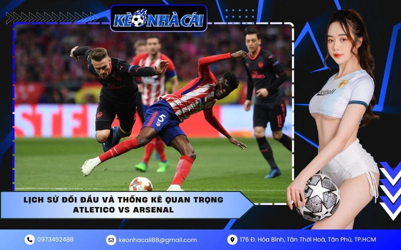 Lịch sử đối đầu và thống kê quan trọng Atletico vs Arsenal